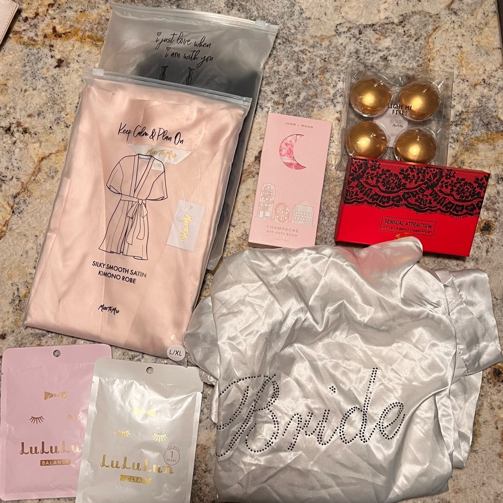 Wedding night!! All new except the bride pajama, set, only worn once size XL